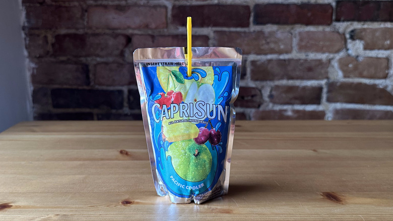 Pacific Cooler Capri Sun on wooden table