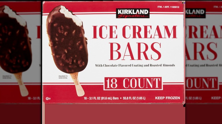 Kirkland Signature Ice Cream Bars package