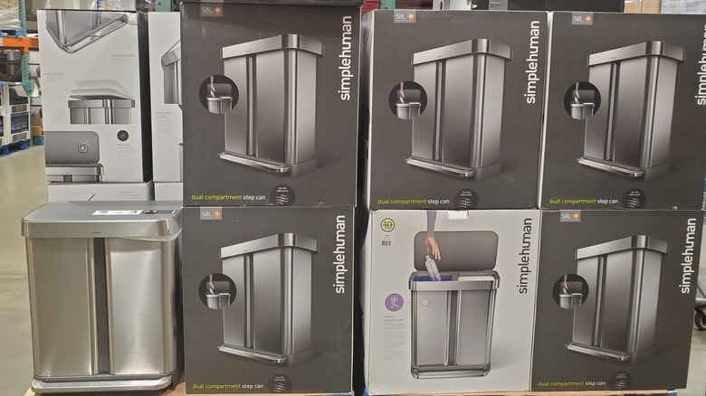 SimpleHuman Dual Compartment Step Cans with Plastic Lids at Costco