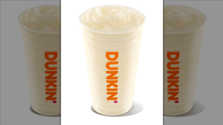 Dunkin' Vanilla Bean Coolatta on white background