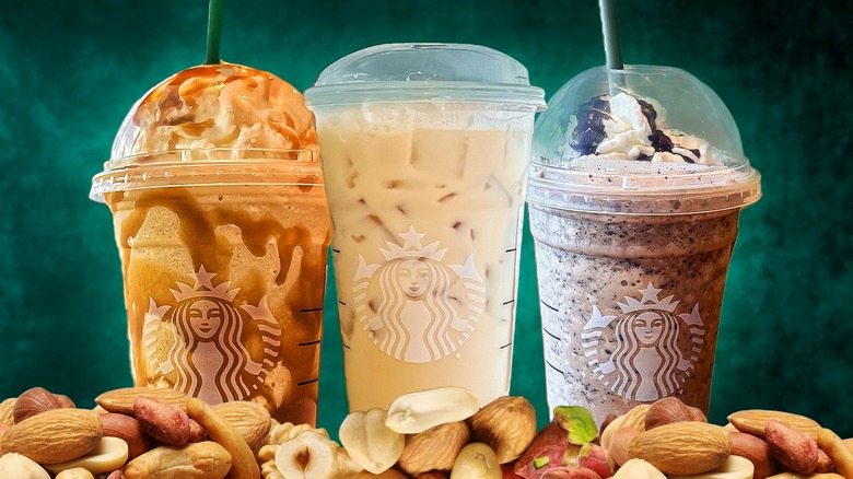 Starbucks drinks and nuts