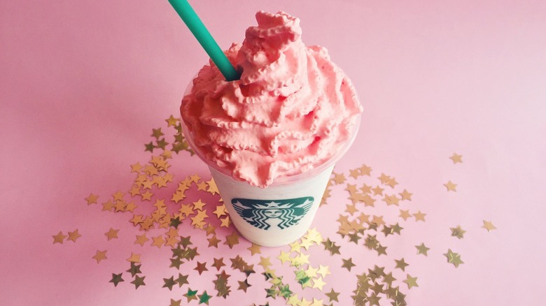 Starbucks drink with stars
