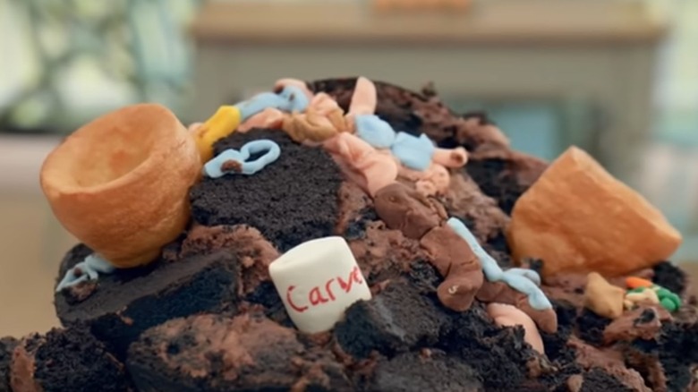 Lucy Beaumont's showstopper cake crumbled into a pile