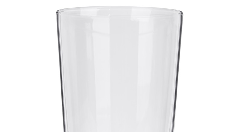 glass on white background