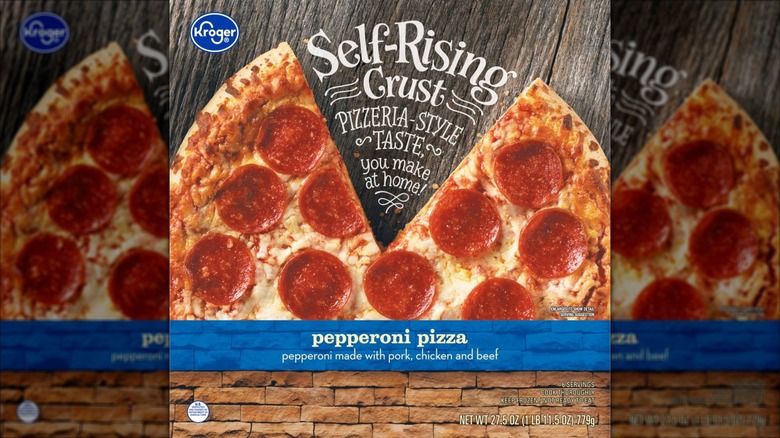 Kroger Self-Rising Crust Pepperoni Pizza box