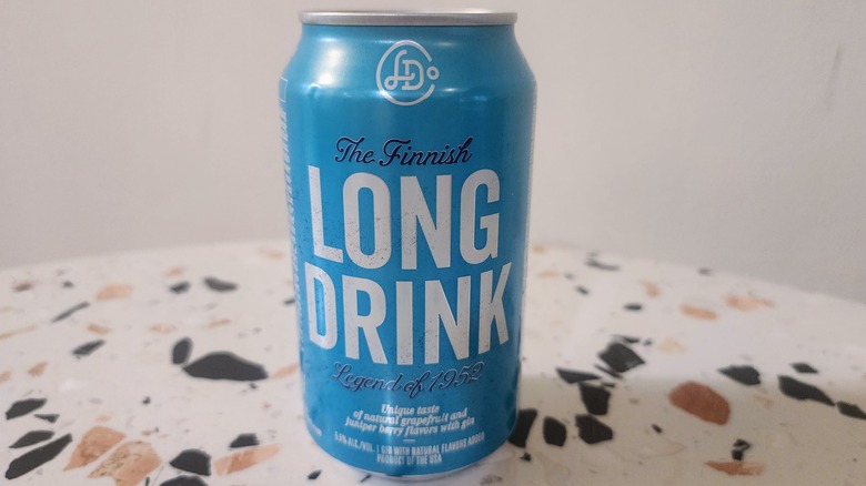 The Finnish Long Drink traditional citrus can on table