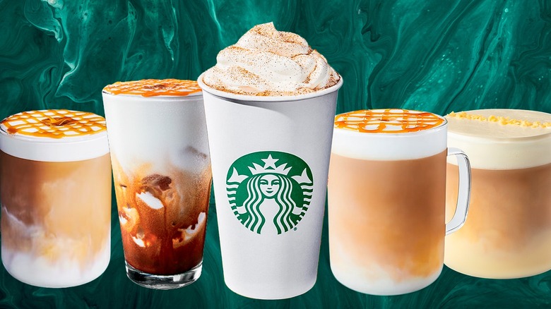 lineup of macchiato flavors