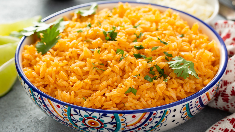 bowl of Mexican rice