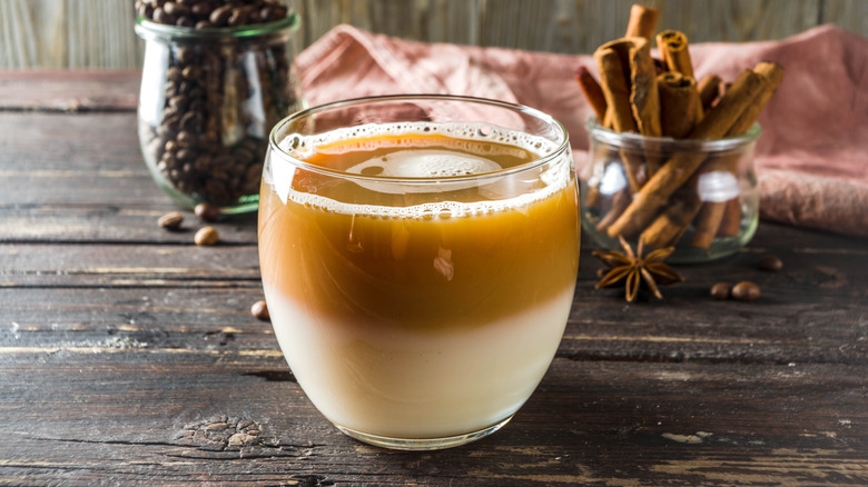 cup of horchata iced coffee