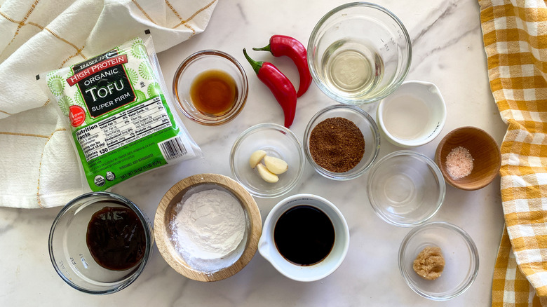 ingredients for general tso's tofu
