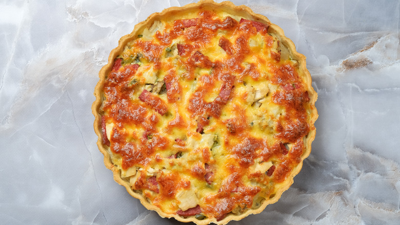 whole quiche Lorraine