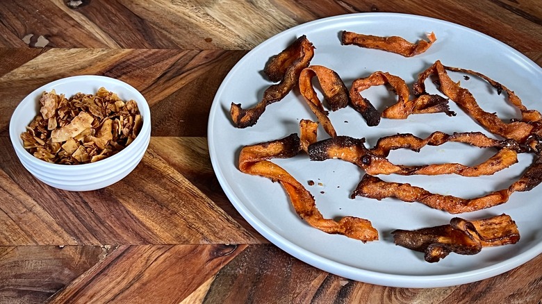 Coconut bacon and carrot bacon