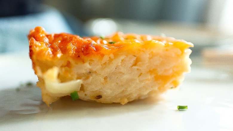 hash brown casserole on plate