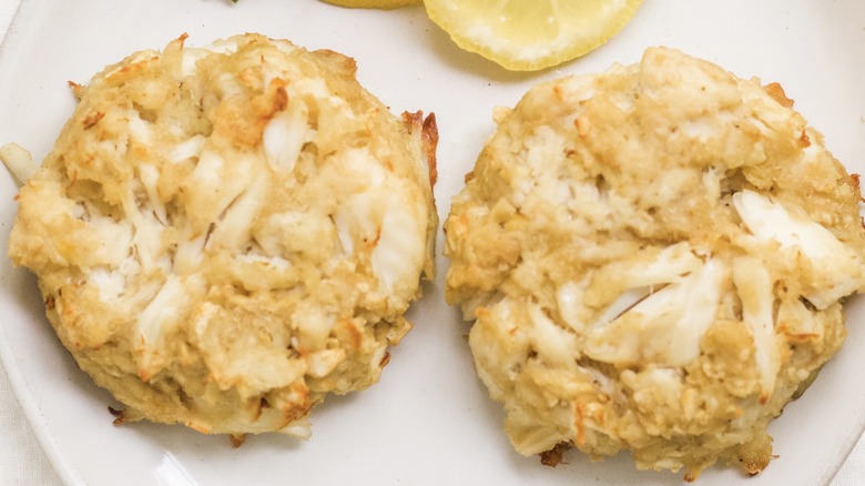 Classic Maryland Crab Cakes on plate