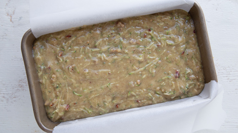 batter in baking dish