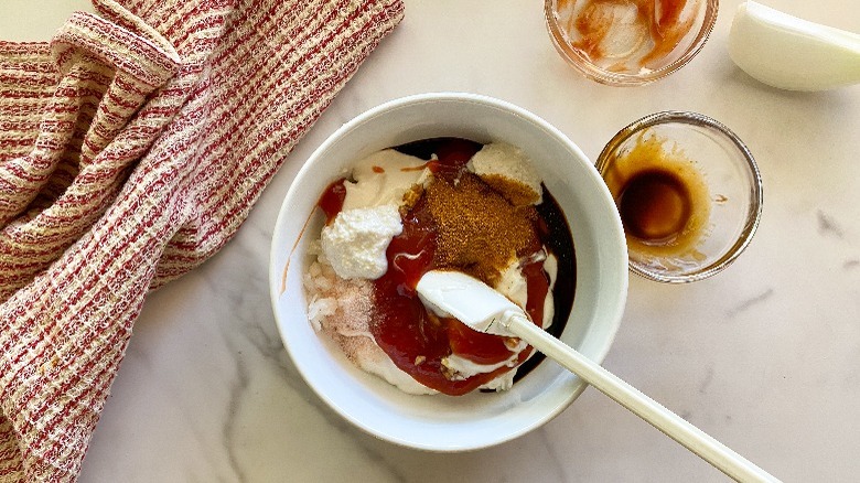 white bowl with ingredients