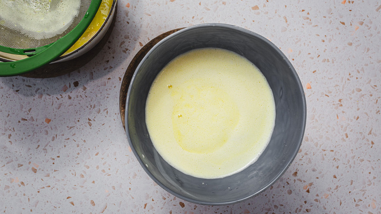 Strained ice cream base