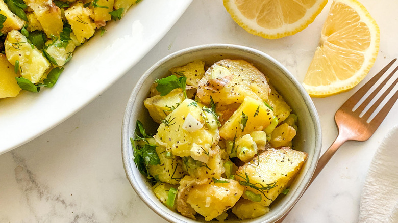 french potato salad in bowl