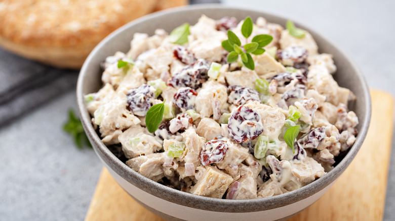 bowl of chicken salad