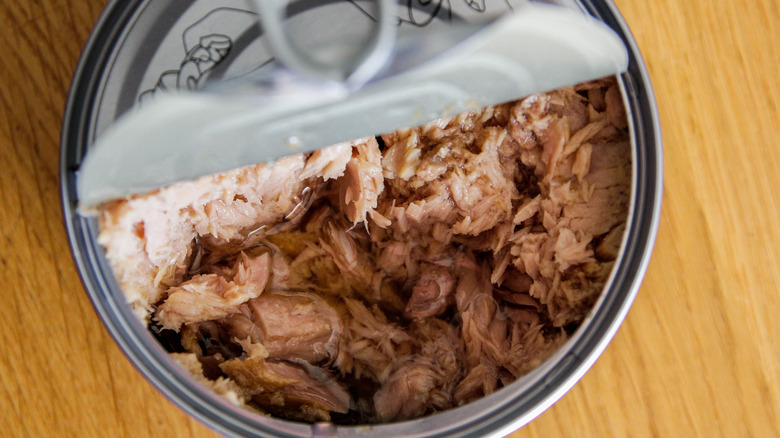 Half-open can of tuna
