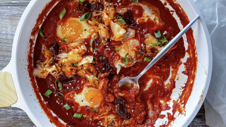Korean shakshuka egg dish