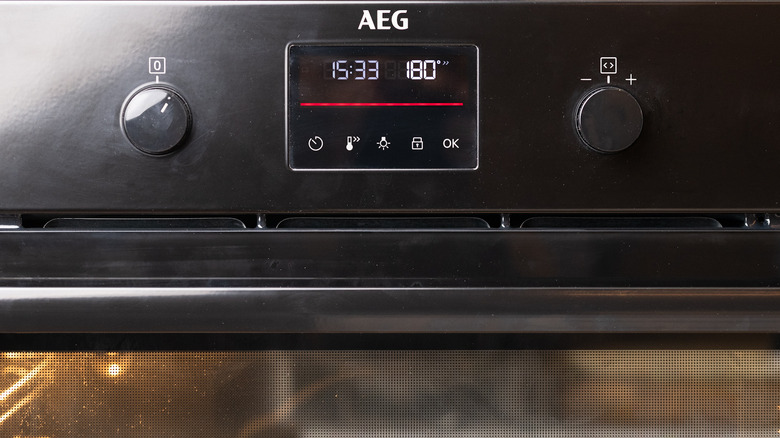 preheating an oven