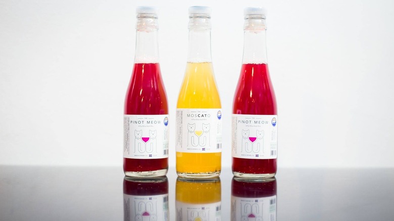 line up of cat wine
