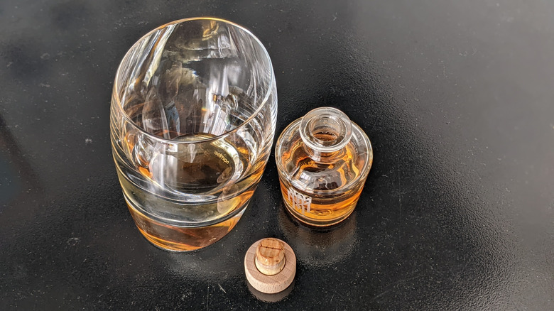 Sample bottle and glass of Midleton Very Rare Silent Distillery Chapter Six
