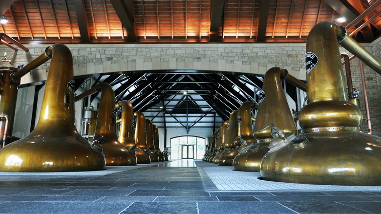 A scotch whiskey distillery