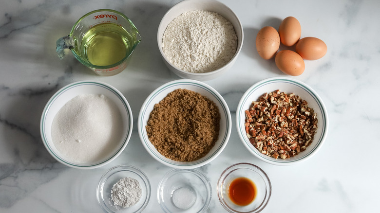 baking ingredients and pecans