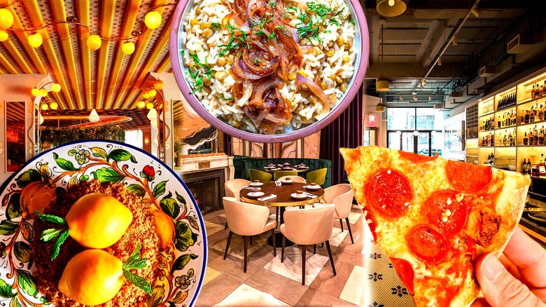 Various NYC restaurants and dishes