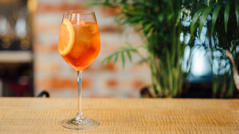 Aperol Spritz on counter