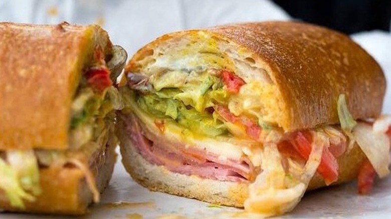 Italian sandwich cross-section