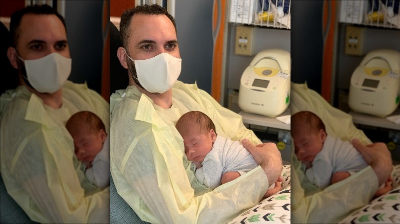 Dominique Ansel holds son in NICU