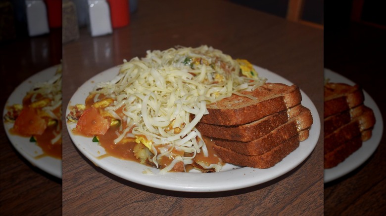 Mickies Dairy Bar Scrambler on white plate
