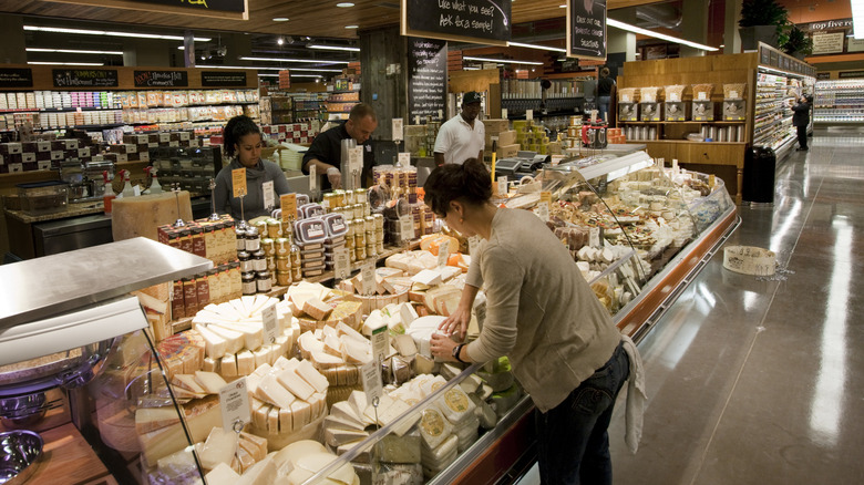 A cheese counter at Whole Foods