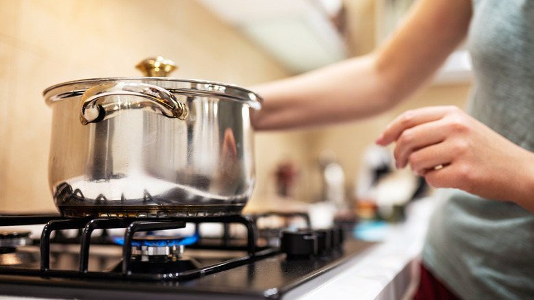 Pot on burner