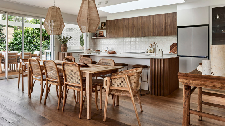 kitchen decorated with Zellige tiles